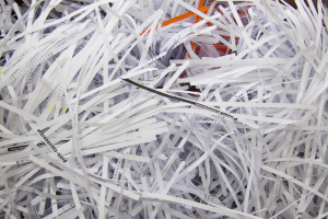 shredding paper
